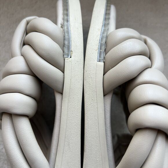 Paul Green Majestic Cream Woven Leather Sandal Sabbia Vegan Napa UK 5.5 US 8 - Picture 5 of 16